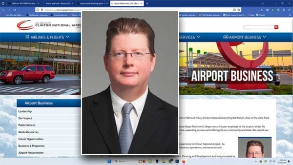 Bryan Malinowski, executive director of Bill and Hillary Clinton National Airport screen grab 3-22-2024