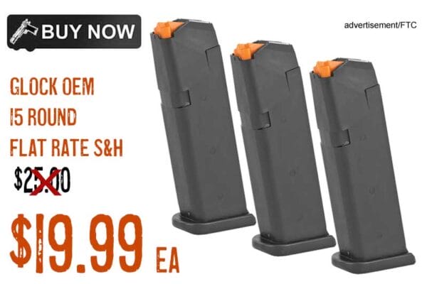 Glock OEM 19 9mm 15 Round Gen 5 Magazine lowest price