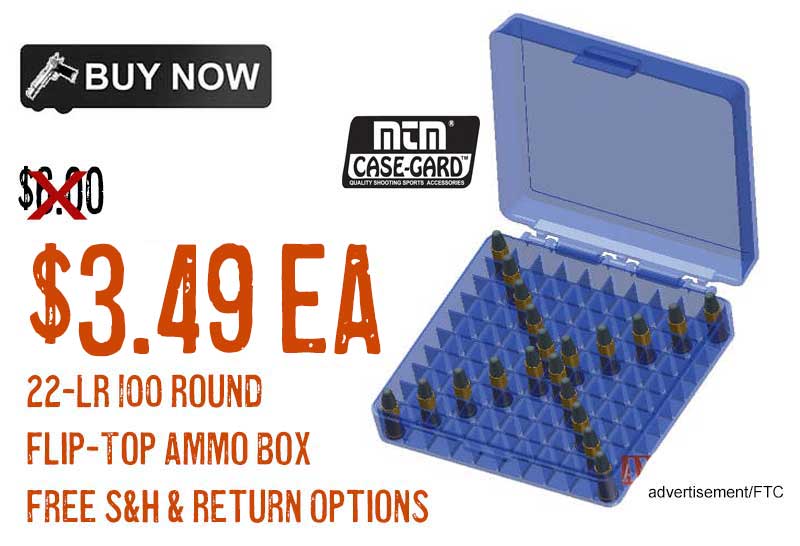 MTM CASE-GARD 100 Rd 22 Caliber Ammo Box lowest price july2024