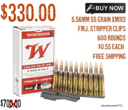 Winchester 5.56Mm 55 Grain Xm193 Lake City Fmj With Stripper Clips deal lowest price july2024