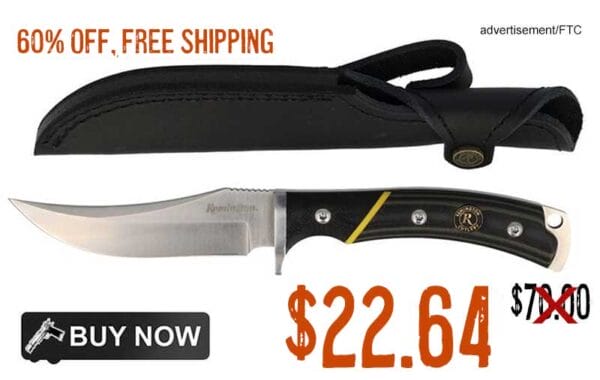 Remington Hunter Trailing Point Fixed Blade Knife lowest price june2024