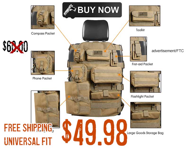 SUNPIE Large Tactical Seat Cover Organizer lowest price