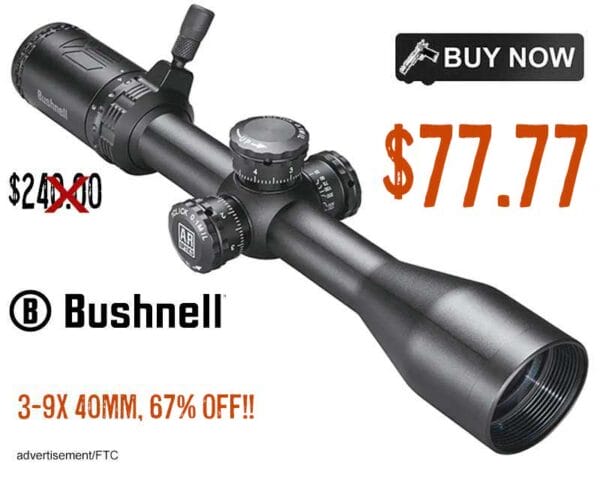 Bushnell AR73940 AR Rifle 3-9X40mm lowest price ever june2024