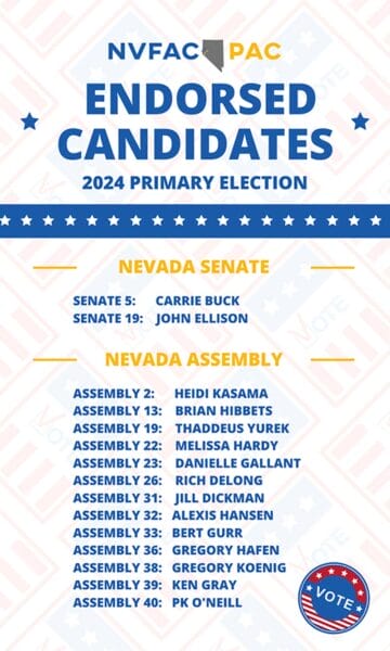 Nevada Firearms Coalition PAC Endorsements 2024