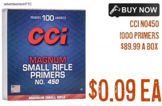 CCI No450 Magnum Small Rifle Primers 5000rd Case Sale oct2024