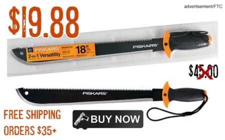 Fiskars 18 Combination Machete Saw lowest price