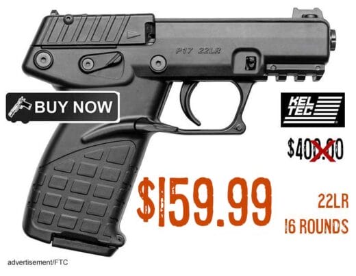 KEL-TEC P17 22 LR 3.8 16rd Pistol lowest price sept2024