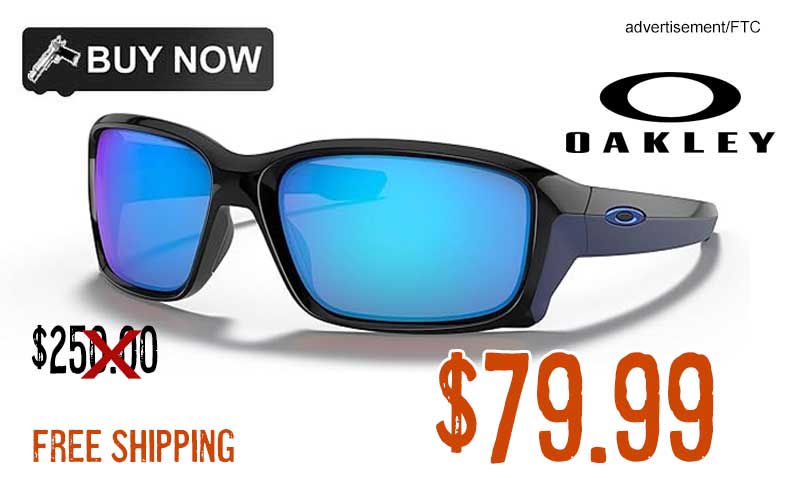 Oakley Straightlink Black Frame Sapphire Iridium Sunglasses lowest price