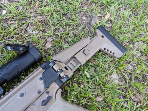 PSA JAKL 14.5" RIFLE LENGTH 5.56 1:7 NITRIDE SUREFIRE WARCOMP MUZZLE DEVICE MOE SL EPT F5 STOCK RIFLE, FDE