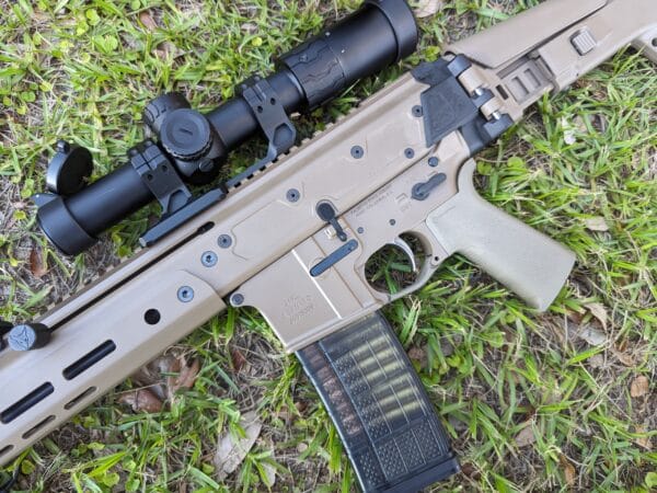 PSA JAKL 14.5" RIFLE LENGTH 5.56 1:7 NITRIDE SUREFIRE WARCOMP MUZZLE DEVICE MOE SL EPT F5 STOCK RIFLE, FDE