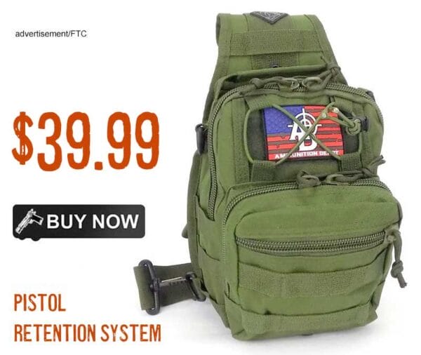 RTAC Tactical Sling Pack with Pistol Retention System aug2024