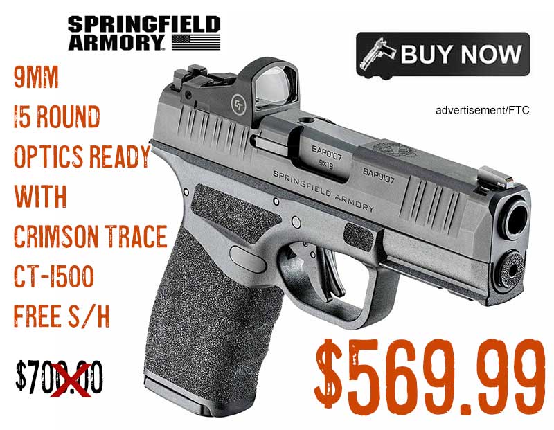 Springfield Hellcat Pro OSP 9mm Optic Ready Pistol w/ CT Red Dot $569.99