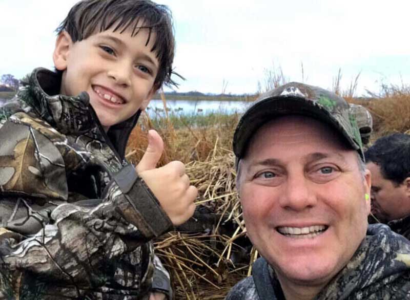 U.S. Rep. Scalise duck hunting with son, Harrison. Photo courtesy of The office of U.S. Rep. Scalise