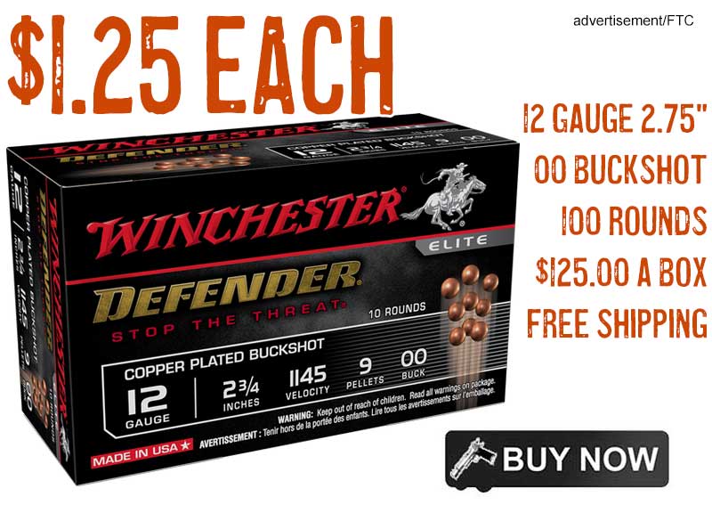 Winchester Defender Copper 12 Gauge 00 Buckshot lowest price