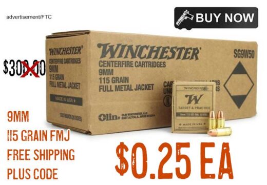 Winchester Target & Practice Service Grade 9mm 115 Grain Fmj lowest price oct2024