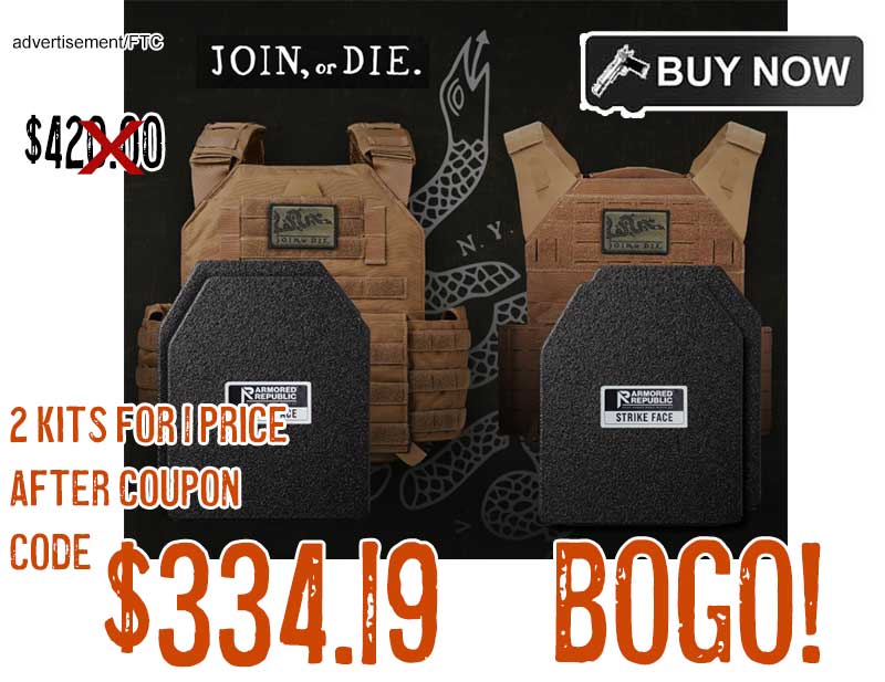 AR500 Join or Die Plate Carrier Armor Kits bogo lowest price