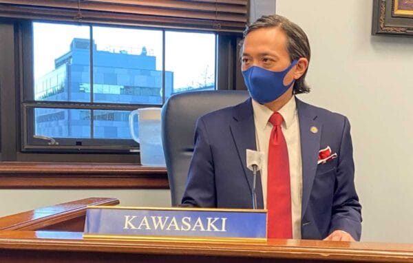 Senator Scott Kawasaki (D) of Fairbanks, Alaska the chair of the Senate State Affairs Committee