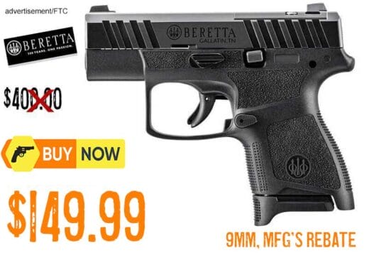 BERETTA APX-A1 Carry Pistol rebate low price feb2025