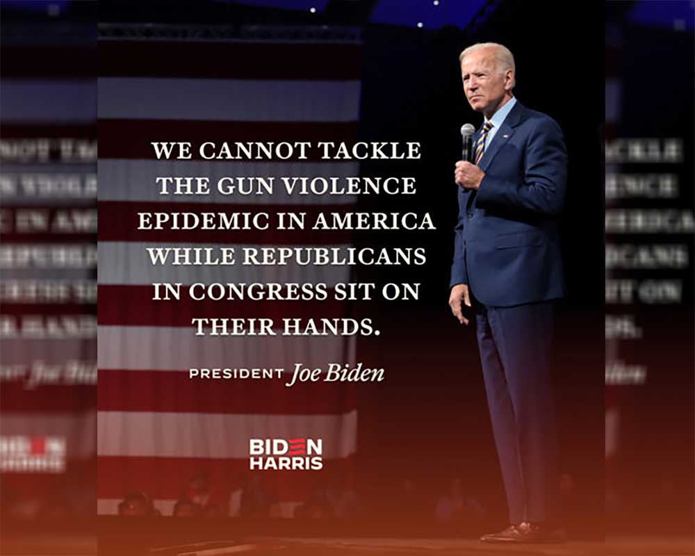 For being such an exploited issue, guns weren't talked about in the last debate. That won't last forever and Donald Trump had better be prepared against whomever he ends up facing. (Joe Biden/Facebook)