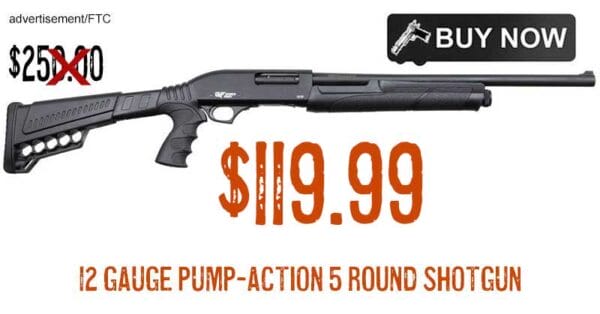 GForce GF2P 12 Gauge Pump-Action Shotgun lowest price aug2024