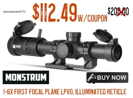 Monstrum Panzer 1-6x First Focal Plane LPVO Rifle Scope lowest price