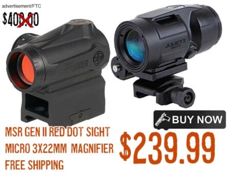 Sig Sauer Romeo MSR Gen II Red Dot Sight & Juliet3 Micro 3X22mm Magnifier lowest price