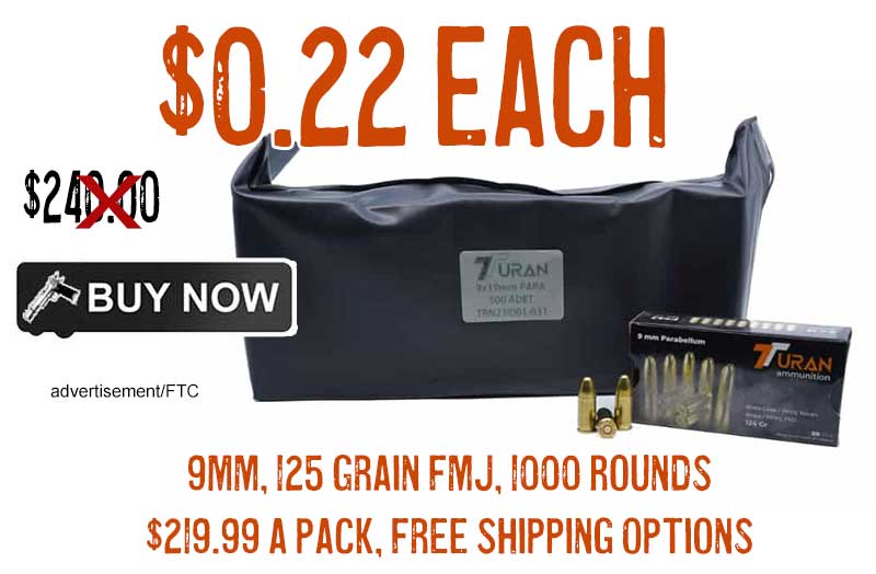 Turan 9mm 124 Grain FMJ Battle Packs lowest price