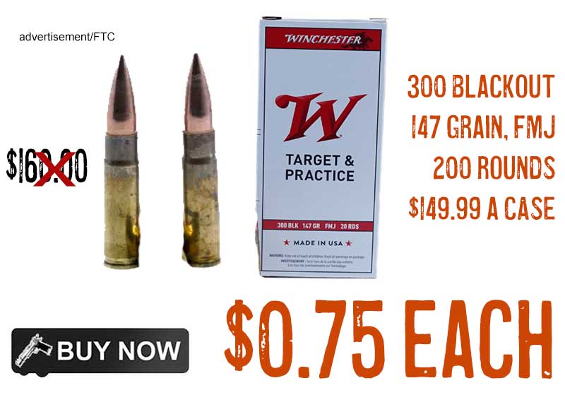 Winchester 300 Blackout 147 Grain Ammo lowest price