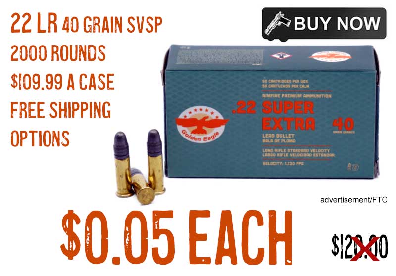 Aguila Golden Eagle 22 Long Rifle 40 Grain SVSP ammo lowest price