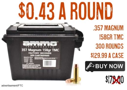 Ammo Inc .357 Magnum 158gr TMC Ammo Can lowest price sept2024