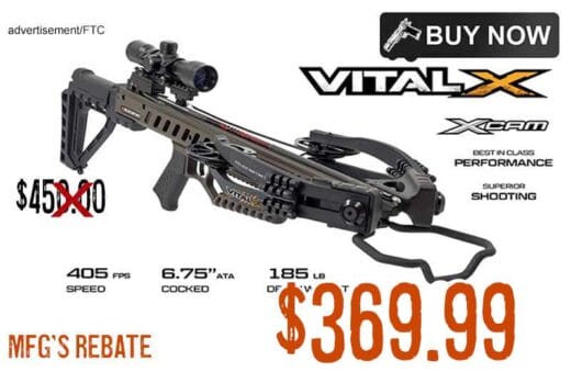 KILLER INSTINCT Vital X 405 FPS Crossbow package lowest price sept2024