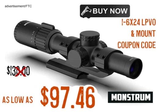 Monstrum Banshee 1-6x24 LPVO Rifle Scope lowest price oct2024