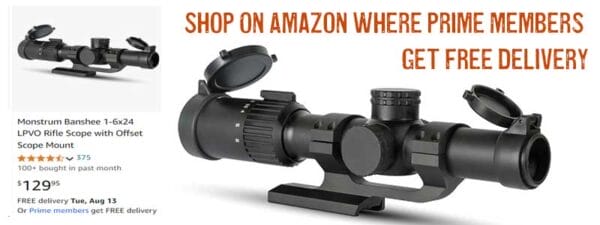 Monstrum Banshee 1-6x24 LPVO Rifle Scope on amazon