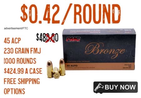 PMC Bronze 45 ACP 230 Grain FMJ ammunition lowest price