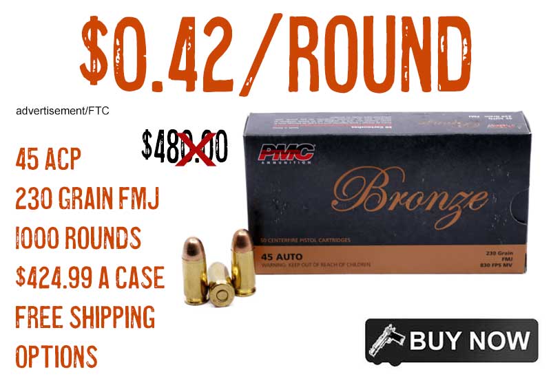 PMC Bronze 45 ACP 230 Grain FMJ ammunition lowest price