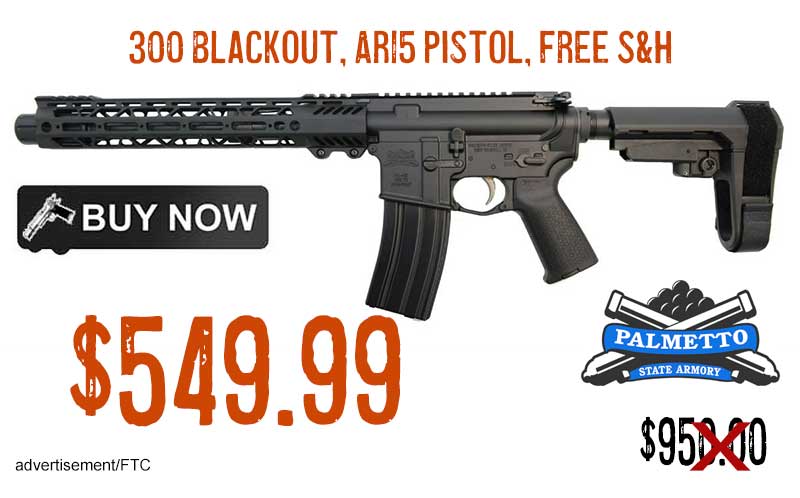 PSA AR-15 300 Blackout Pistol lowest price