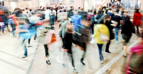 mob panic people crossing street motion blu iStock-estherpoon 656101136