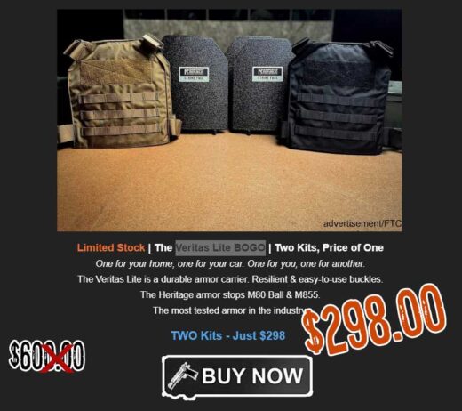 Armored Republic AR500 Veritas Lite Body Armor BOGO Sale oct2024