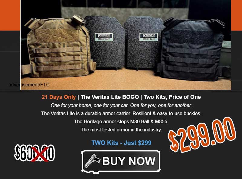 Armored Republic AR500 Veritas Lite Body Armor BOGO Sale