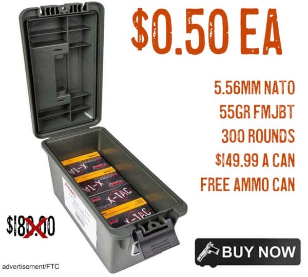 PMC X-Tac 5.56mm NATO 55gr FMJBT Rifle Ammo Can Combo lowest price