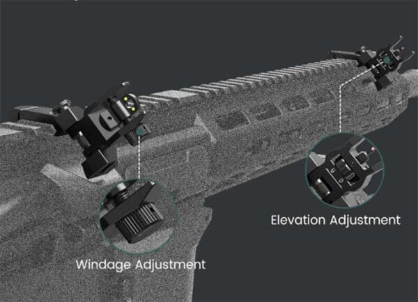 VOTATU V3 Fiber Optic Offset Iron Sights