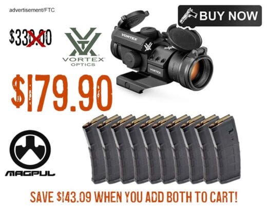 Vortex Strikefire II 4MOA Red/Green Dot & 10 Magpul Gen2 PMAG lowest price