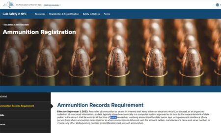 Gun Safety in NYS Ammunition Registration Screen Grab 11 25 2024