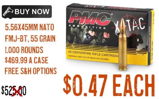 PMC X-Tac 5.56x45mm NATO FMJ-BT 55 Grain 1,000 Rounds FREE S&H DEC2024