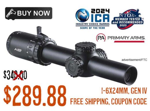 Primary Arms SLx 1-6x24mm SFP Illuminated Rifle Scope Gen IV lowest price nov2024