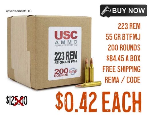 Remanufactured US Cartridge 223 Remington 55 Gr BTFMJ Ammunition lowest price