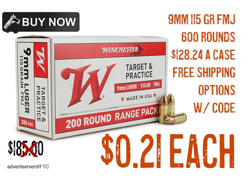 Winchester USA 9mm 115 Gr FMJ Ammunition Range BVundle lowest price