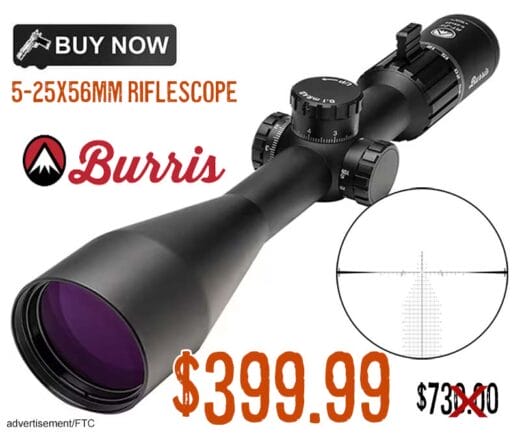 Burris RT-25 5-25x56mm .1 Mil SCR 2 Mil Riflescope lowest price