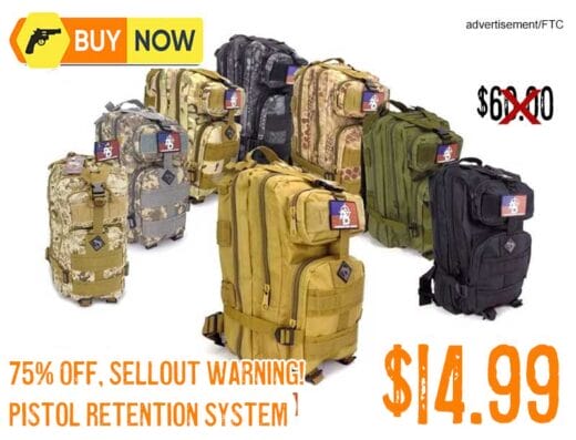 RTAC Medium Backpack Pistol Retention System lowest price jan2025