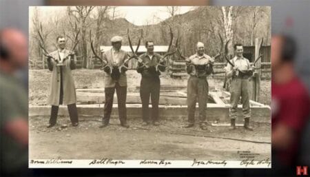 Ruger and Hornady two industry titans in Elk Camp Circa 1949